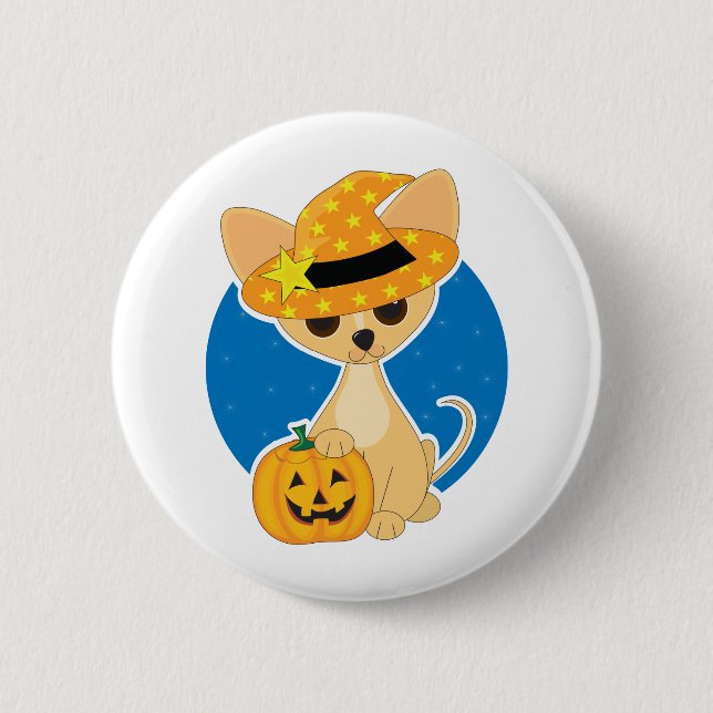 Badge Rond 5 Cm Chiwawa Halloween (Devant)