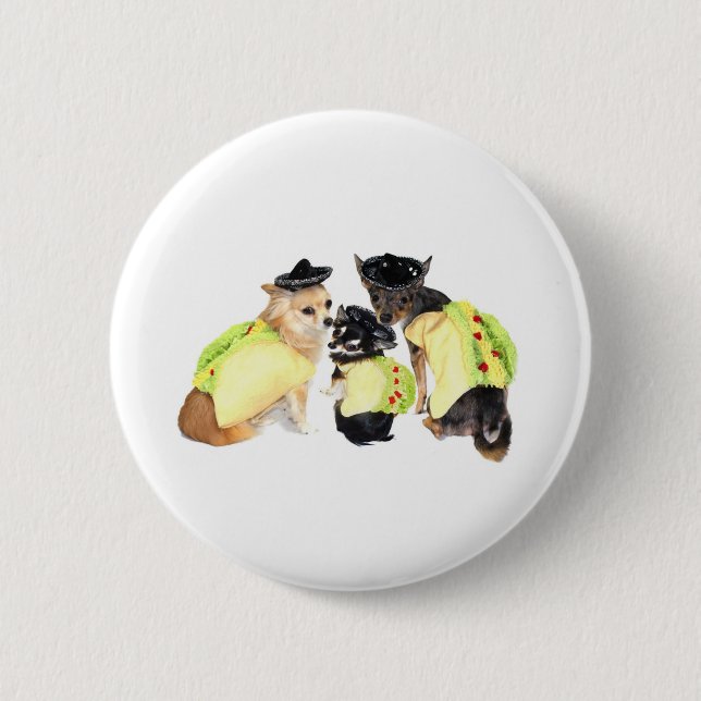 Badge Rond 5 Cm Chiwawas de taco (Devant)