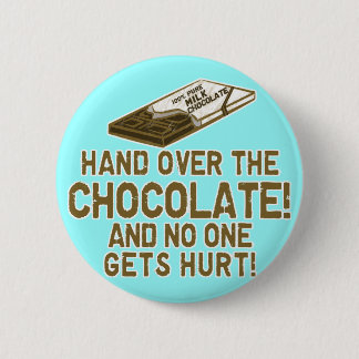Badge Rond 5 Cm Chocoholic au chocolat