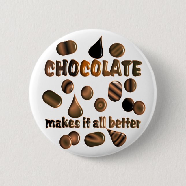 Badge Rond 5 Cm Chocolat (Devant)
