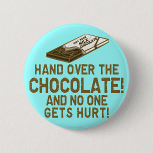 Badge Rond 5 Cm Chocolat