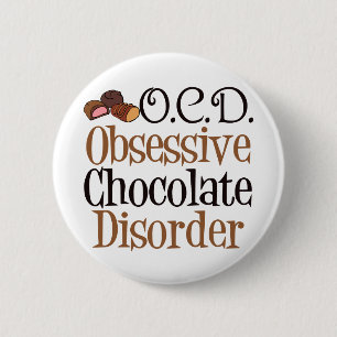 Badge Rond 5 Cm Chocolat drôle