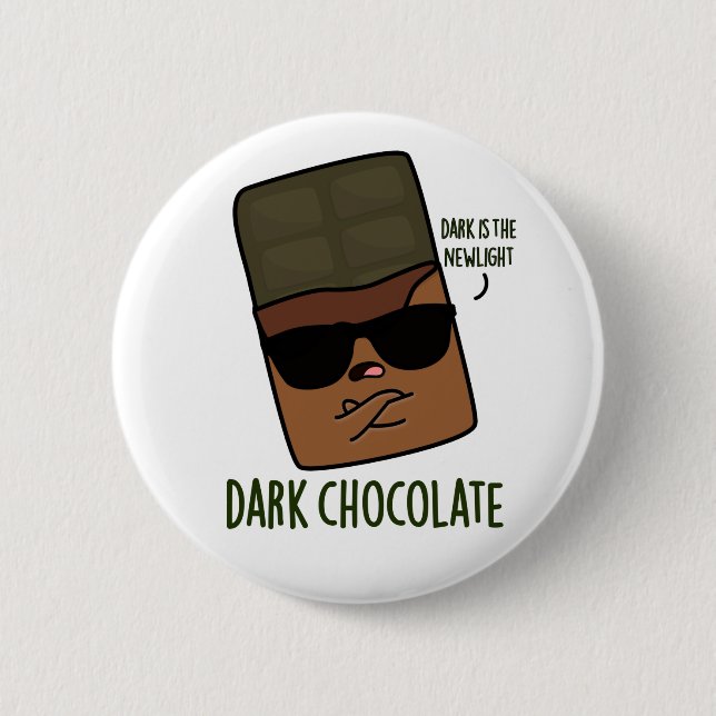 Badge Rond 5 Cm Chocolat foncé drôle de bonbon de jeu (Devant)