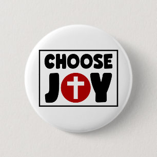 Badge Rond 5 Cm Choisir la joie
