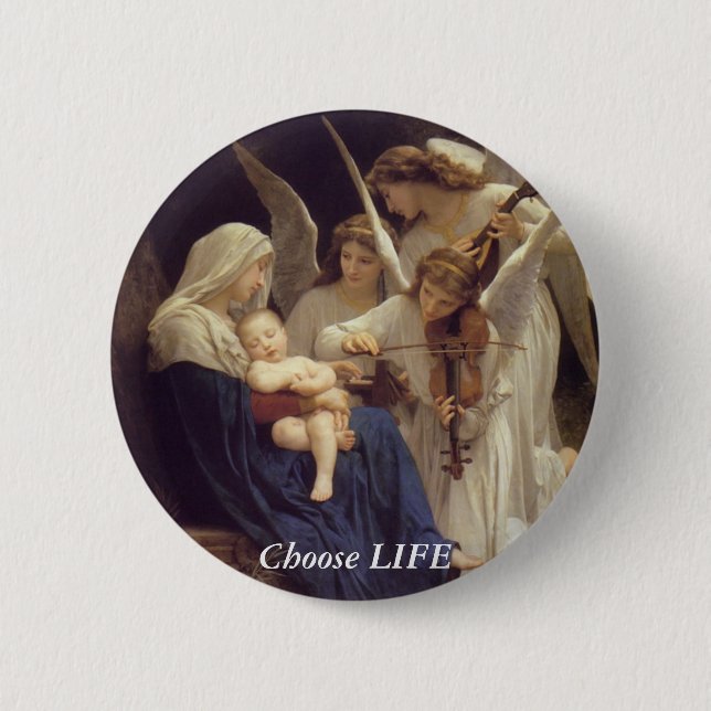 Badge Rond 5 Cm Choisir la vie (Devant)