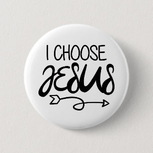 Badge Rond 5 Cm Choisissez Jesus Art Gospel Graphiques Christian A