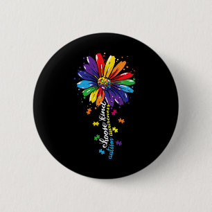 Badge Rond 5 Cm Choisissez une fleur de tournesol de sensibilisati