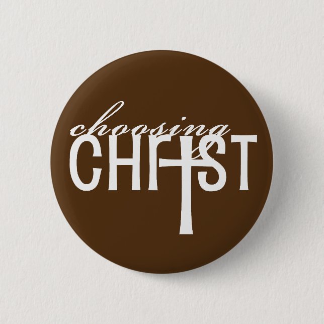 Badge Rond 5 Cm Choix du bouton du Christ (Devant)