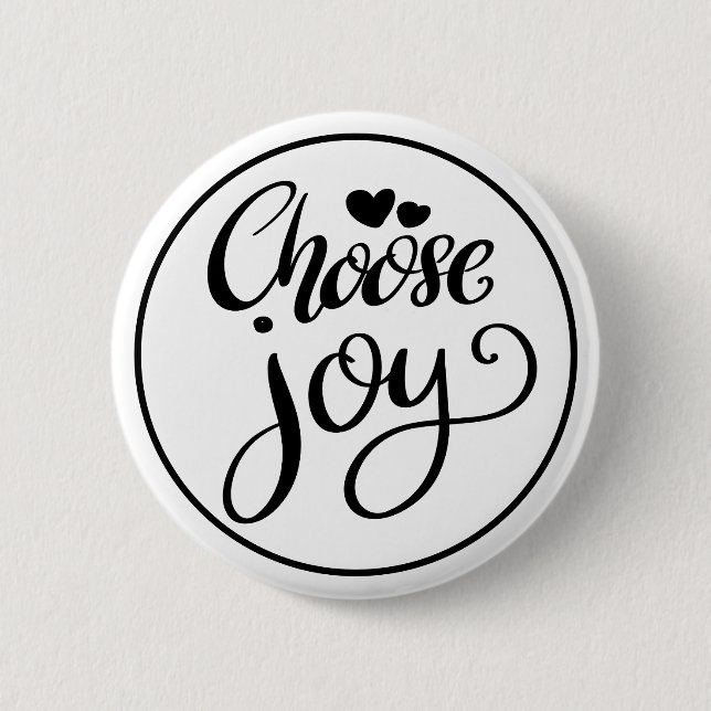 Badge Rond 5 Cm Choose Joy Positive Inspirational (Devant)