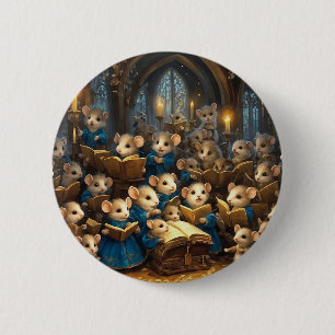 Badge Rond 5 Cm Chorale de souris de l'église