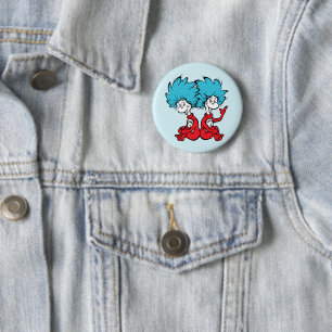 Badge Rond 5 Cm Chose dans le Chapeau Chose Un et Chose Deux