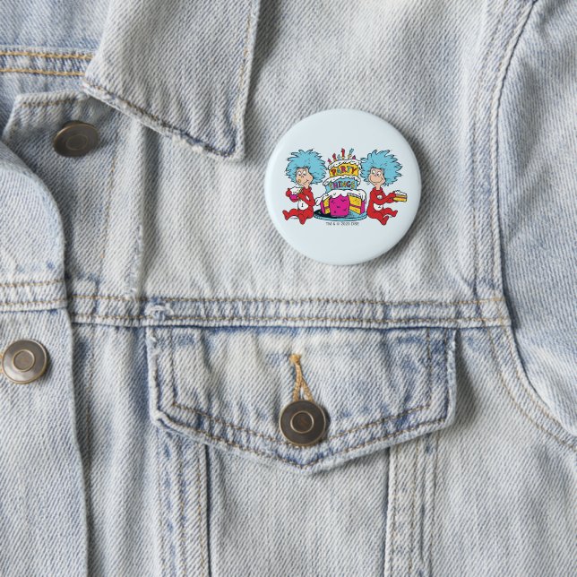 Badge Rond 5 Cm Chose Un Chose Deux Choses de Fête (En situation)