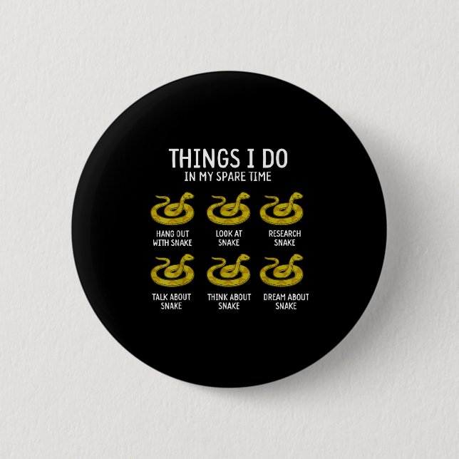 Badge Rond 5 Cm Choses Drôles Que Je Fais Dans Mon Temps Libre Ser (Devant)