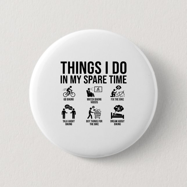 Badge Rond 5 Cm Choses que je fais dans mon temps libre Amateur de (Devant)