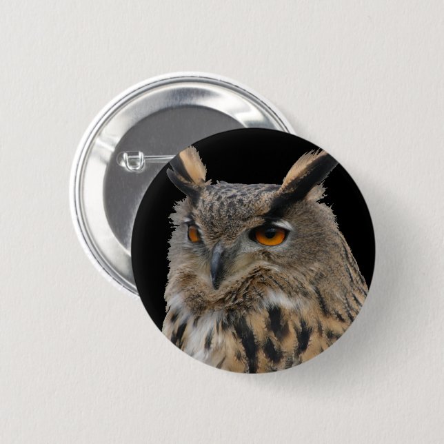 Badge Rond 5 Cm Chouette (Devant & derrière)