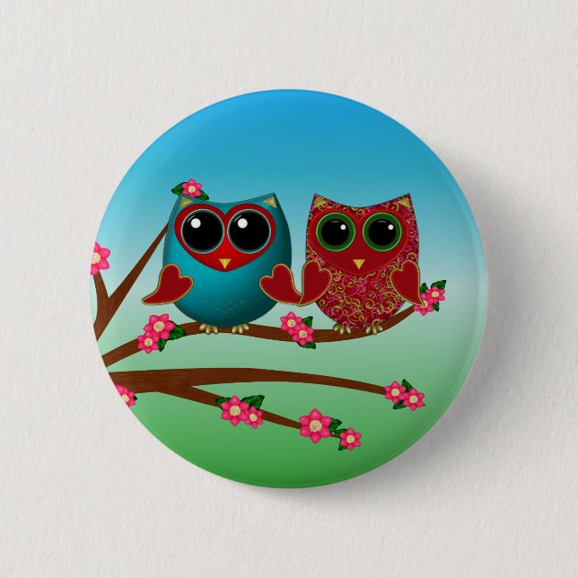 Badge Rond 5 Cm Chouette aimez-vous les péchés (Devant)