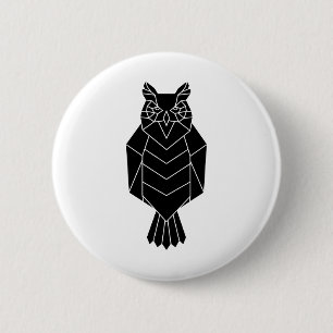 Badge Rond 5 Cm Chouette animale géométrique Cerf