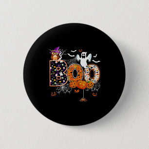 Badge Rond 5 Cm Chouette Chauve-Souris Citrouille Fantôme Hallowee