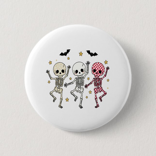 Badge Rond 5 Cm Chouette poupée d'Halloween mignonne (Devant)