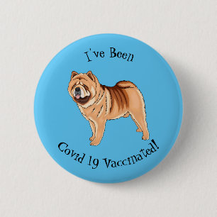 Badge Rond 5 Cm Chow Chow dog cartoon