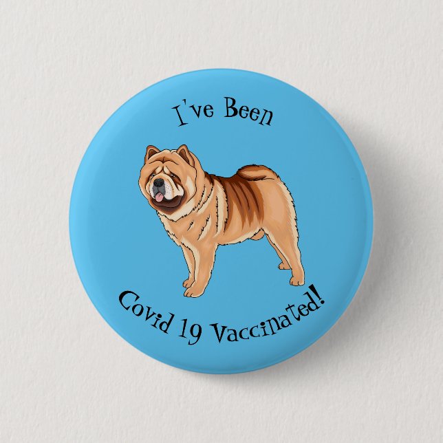 Badge Rond 5 Cm Chow Chow dog cartoon (Devant)