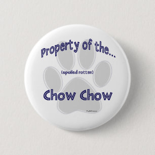 Badge Rond 5 Cm Chow, propriété - Bouton