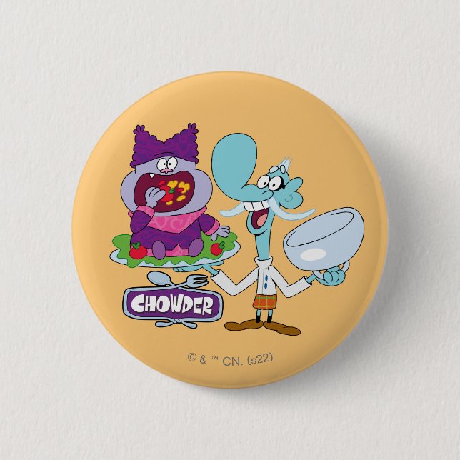 Badge Rond 5 Cm Chowder et Mung Daal (Devant)