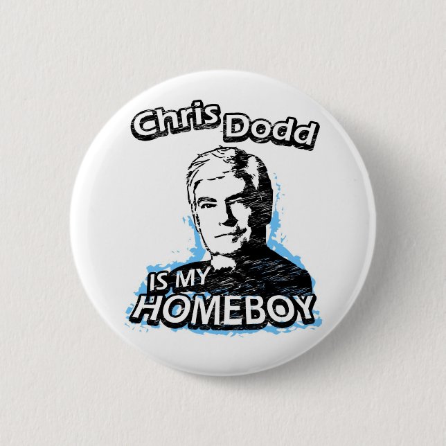 Badge Rond 5 Cm Chris Dodd est mon homeboy (Devant)