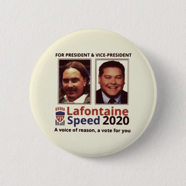 Badge Rond 5 Cm Chris Lafontaine pour le président 2020 (Devant)