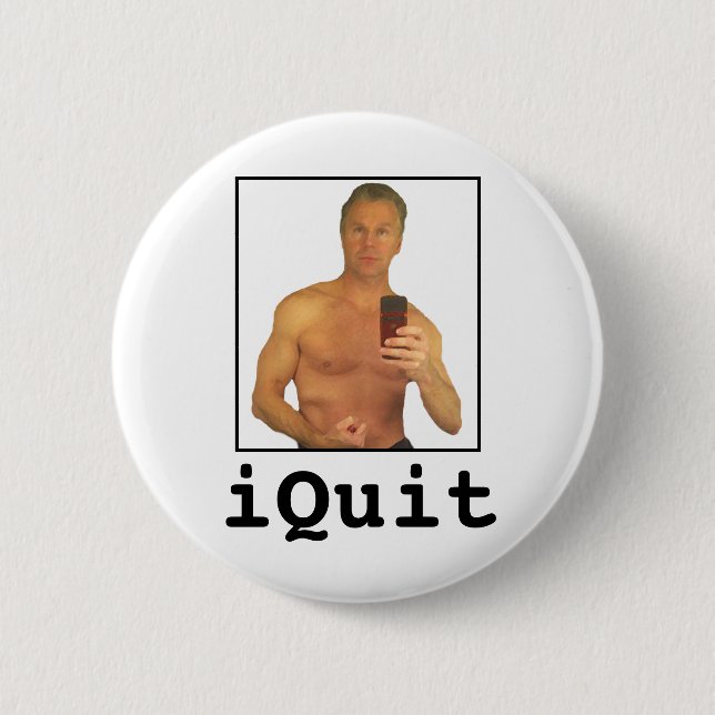 Badge Rond 5 Cm Chris Lee : iQuit (Devant)