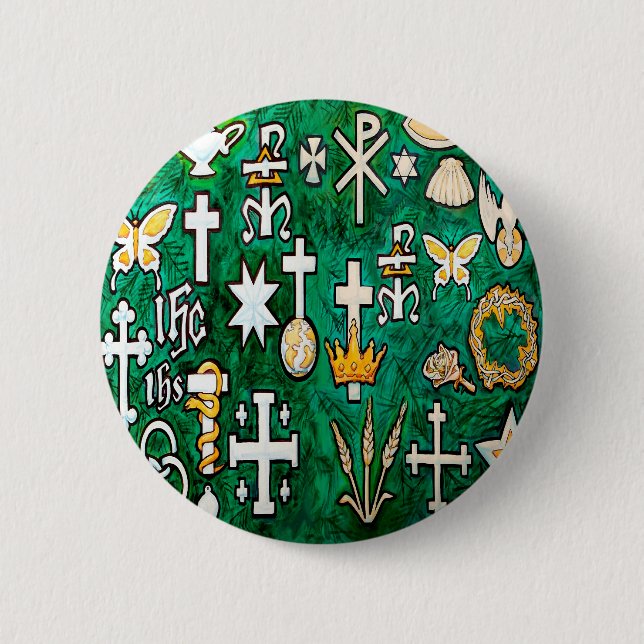 Badge Rond 5 Cm Chrismons (Devant)