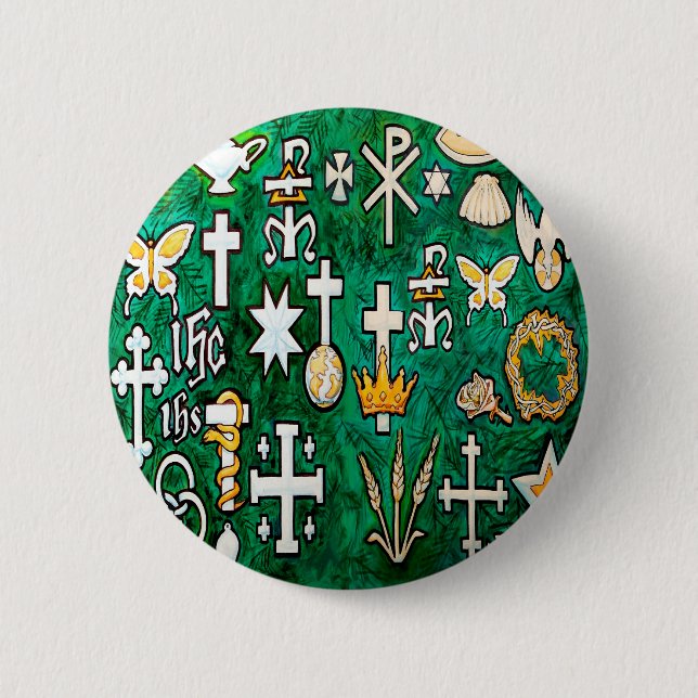 Badge Rond 5 Cm Chrismons (Devant)