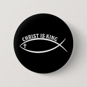 Badge Rond 5 Cm Christ est roi
