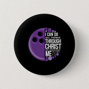 Badge Rond 5 Cm Christian Bowling Funny Cadeau d'équipe personnali