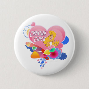Badge Rond 5 Cm Christian Chick