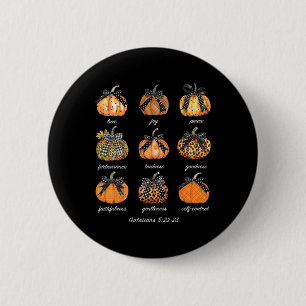Badge Rond 5 Cm Christian Fall Thanksgiving Citrouille Coquette Bi