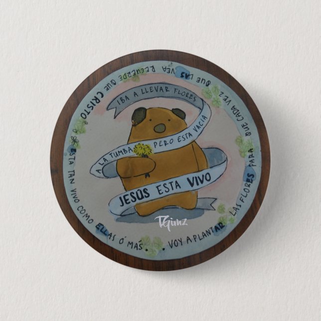 Badge Rond 5 Cm Christian Pin (Devant)