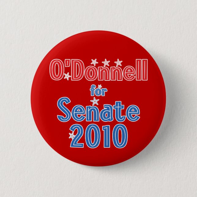 Badge Rond 5 Cm Christine O'Donnell pour la conception d'étoile du (Devant)