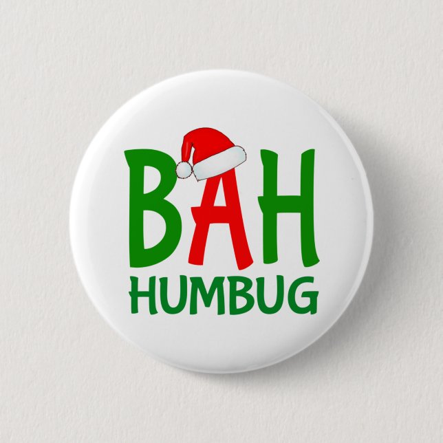 Badge Rond 5 Cm Christmas bah humbug ebenezer scrooge Design (Devant)