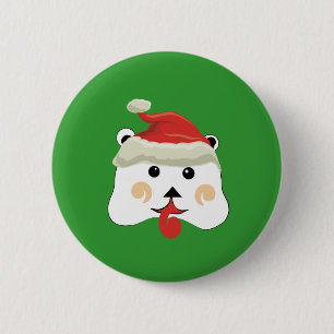 Badge Rond 5 Cm Christmas Bear