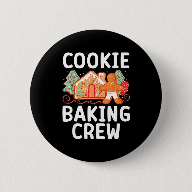 Badge Rond 5 Cm Christmas Cookie Taster Cookie Baking Crew Gingerb (Devant)