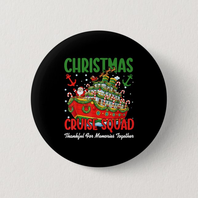 Badge Rond 5 Cm Christmas Cruise Cruisemas Squad 2025 Thankful For (Devant)