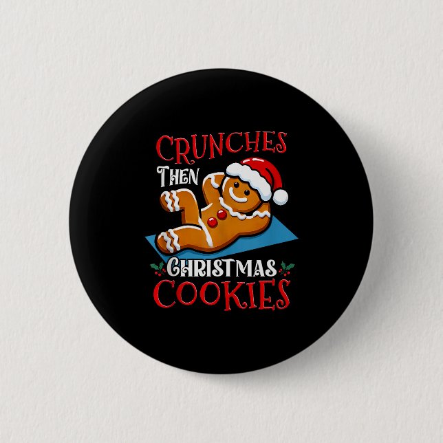 Badge Rond 5 Cm Christmas Gingerbread Man Cookie Funny Quote Worko (Devant)