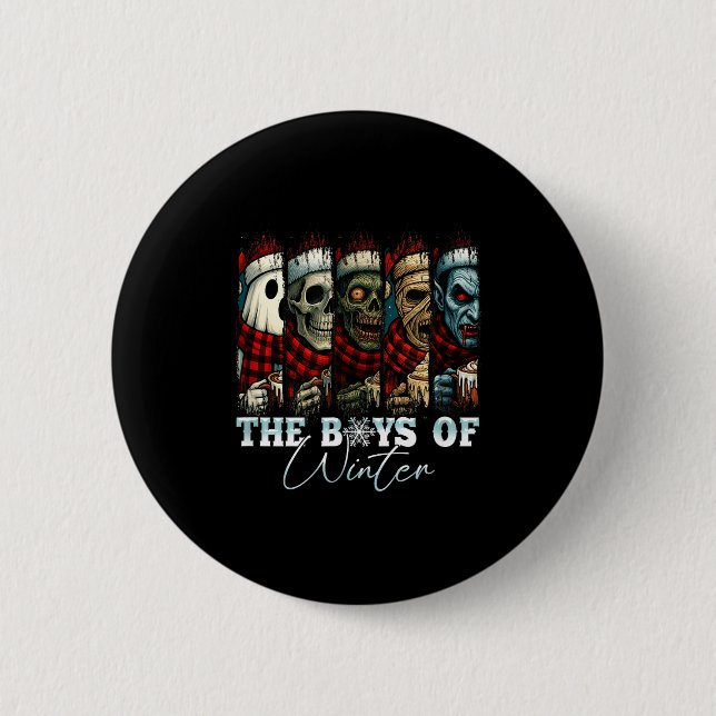 Badge Rond 5 Cm Christmas Halloween Creepmas Friends Horror Xmas C (Devant)