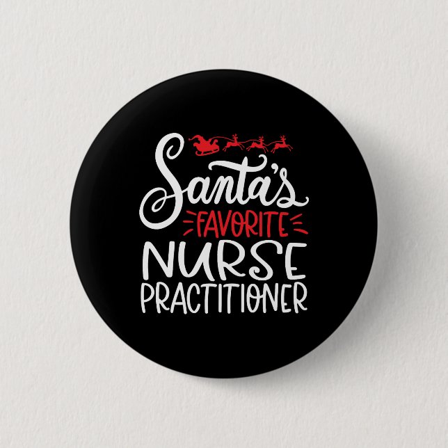 Badge Rond 5 Cm Christmas nurse practitioner (Devant)