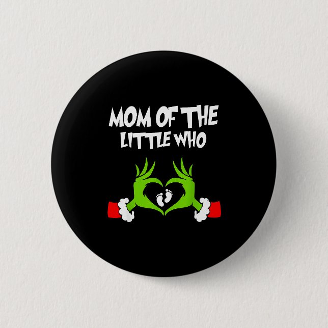 Badge Rond 5 Cm Christmas Pregnancy Announcement Funny Mom Of The  (Devant)