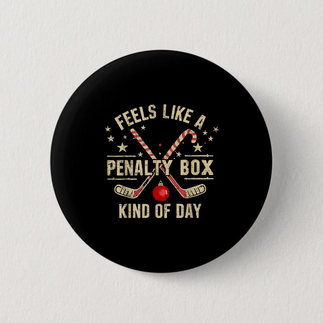 Badge Rond 5 Cm Christmas Retro Feels Like A Penalty Box Kind Of D (Devant)