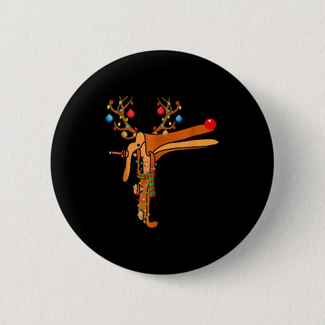 Badge Rond 5 Cm Christmas Speculum Reindeer Funny Xmas Nurse Midwi (Devant)