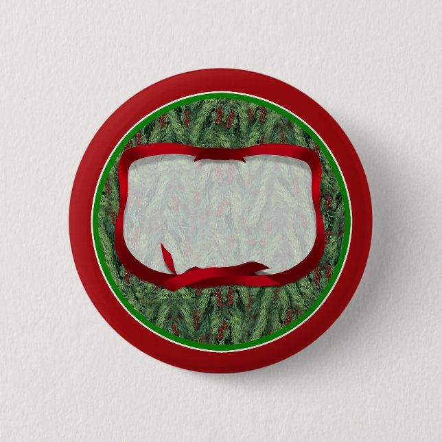 Badge Rond 5 Cm Christmas Tree Background (Devant)