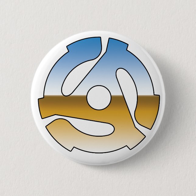 Badge Rond 5 Cm Chrome 45 t/mn (Devant)